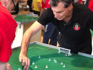 · Navarra vs Ogno: Orlando Navarra durante l’incontro con Giuseppe Ogno · Navarra vs Ogno: Orlando Navarra durante l’incontro con Giuseppe Ogno