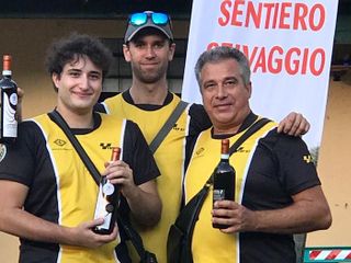 Pangaro Gianmarco, Pagani Michel, Pangaro  Giancarlo, terza squadra senior maschile compound