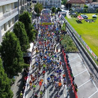 La partenza vista dal drone