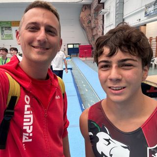 Ruben Vitulli con il suo allenatore