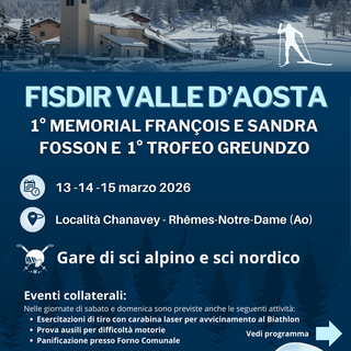Rhêmes-Notre-Dame, lo sport è senza barriere: nasce il Memorial “François e Sandra Fosson”