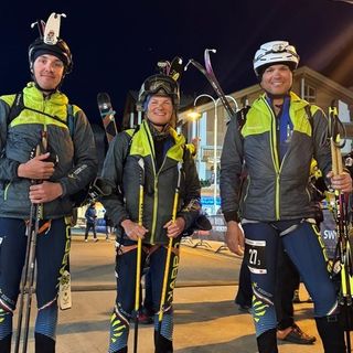 La pattuglia del Centro Addestramento Alpino — composta dal Graduato Capo Nicole Gontier, dal Graduato Scelto Lorenzo Di Francesco e dal Graduato Francesco Manzoni