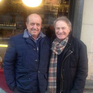Renzo Bionaz (sn) con Josè Altafini