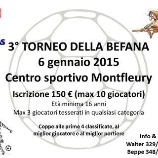 CALCIO A 5: Torneo della Befana al Montfleury