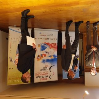 Da sn: Marco Mosso, pres. Asiva; Enrico De Girolamo, Ad Cva; Francois Domaine (giornalista)