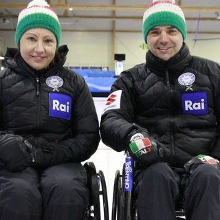 Gli azzurri Orietta Bertò e Paolo Ioriatti sul ghiaccio di Lohja. Credit: WCF