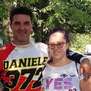 Daniele Zanolli con la figlia Hylary
