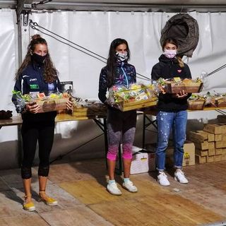 Podio femminile e, nell'articolo il podio maschile (foto Atletica Monterosa)