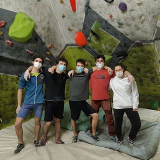 Da sn: Nicolas Charbonnier, Morgan Marchioro, Ivan Vuillermoz, Nicolo Mosele, Silvia Cazzanelli