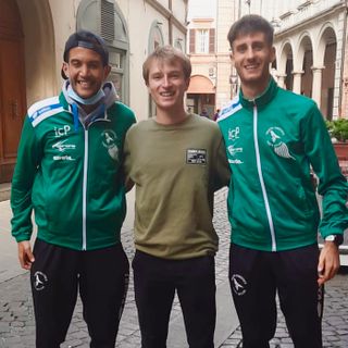 I tre valdostani protagonisti a Forlì nei Campionati italiani dei 10km su strada.Da sinistra Omar Bouamer, Jean Pierre Vallet, Lorenzo Brunier