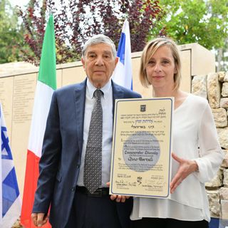 Avner Shalev e Gioia Bartali