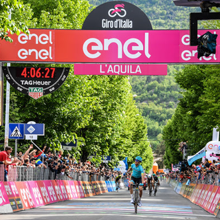 GIRO D'ITALIA:A L'Aquila vince Bibao Valerio Conti ancora in rosa