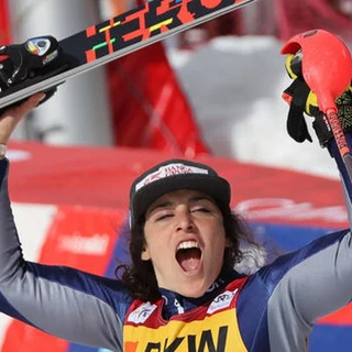 Federica Brignone esulta