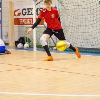 Un'azione di gioco del portiere dell'Aosta 511 (immagine tratta dalla pagina Fb della squadra)