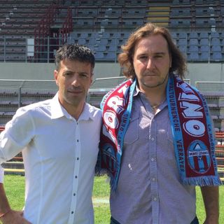 Luca Bertuletti con il mister Marco Antognoli
