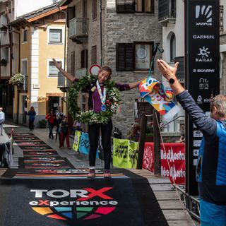 Florence Golay-Geymond, vincitrice del TOR450 - Tor des Glaciers - Photo credits Alessandro Zambianchi | Zzam Agency