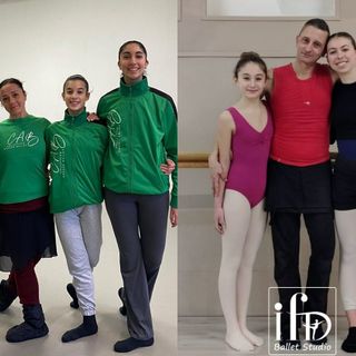 Da sn: Serena, Maria e Martina Antonia con Stefania Pace - A ds. Sofia Maria e Luna con Luigi Variale.