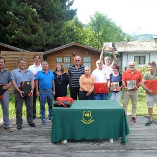da sn: Sandro Laval, Giorgio Gagliardi, Luca Pressendo, Guido Nieroz, Farcoz Gabriella (sindaco di Gignod), Franco Marguerettaz, Marinella Bellinvia, Vincenzo Cairo, Giancarlo Grange, Annamaria Berlier, Paolo Caselli, Stefano Collè