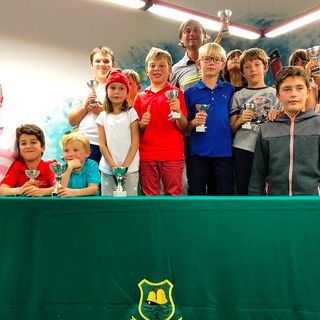 Le Promesse del Golf Club Arsanieres con Ennio Subet (sn) e Alessandro Napoli (al cento)