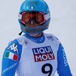 Daniela Merighetti cade durante le prove della discesa di Lake Louise