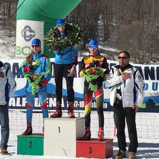 Nadine Laurent sul podio (immagine di repertorio)