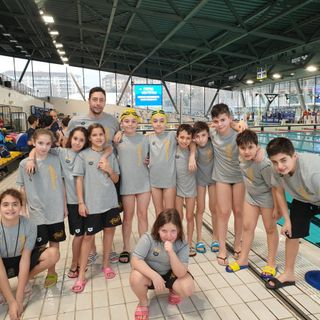 Gli Esordienti B al Palazzo del nuoto di Torino con coach Mattia Castiglioni