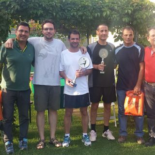 La premiazione della terza tappa con da sinistra: Gianluca D’'Introno (3° classificato), Andrea Valenti, Albert Novel (1°), Riccardo Vuillermin (2°), Adolfo Pacchiodi (3°) e Fausto Fedele (eliminato nei quarti da Novel)