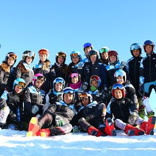 La squadra dell'Equipe Limone in allenamento a Limone Piemonte nei giorni scorsi