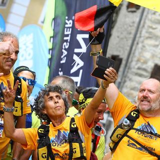 Alcuni atleti di Gambe in spalla al Tor des Geants