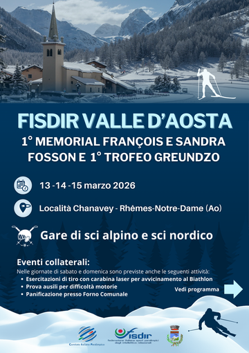 Rhêmes-Notre-Dame, lo sport è senza barriere: nasce il Memorial “François e Sandra Fosson”