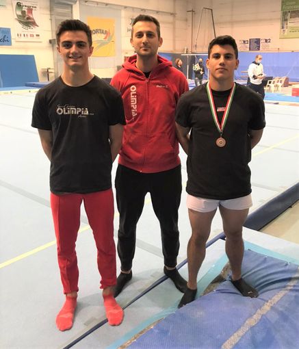 Tommaso Morra di Cella, il tecnico Andrea Dondeynaz e Didier Bétemps