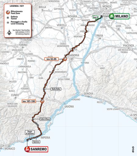 Ciclismo: La nuova Milano-Sanremo Ciclismo: La nuova Milano-Sanremo