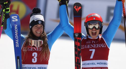 Bassino e Brignone esultanti