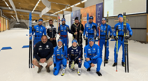 I fondisti di Cdm sciano nell’impianto al coperto di Torsby