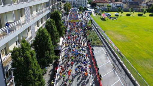 La partenza vista dal drone