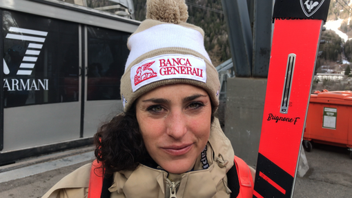 Federica Brignone dopo l'allenamento a Courmayeur (foto di Fabio Marongiu)
