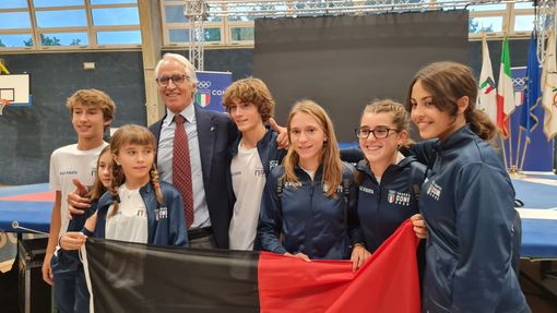 A sn, con Malagò, Zoppo Giovanetto Colosimo