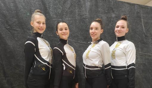 Quattro ginnaste del Club des Sports a Saluzzo  per la prova del Campionato di Insieme Silver Quattro ginnaste del Club des Sports a Saluzzo  per la prova del Campionato di Insieme Silver