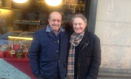Renzo Bionaz (sn) con Josè Altafini