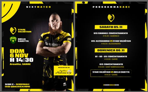 Rugby: Gli impegni dello Stade Valdôtain Rugby