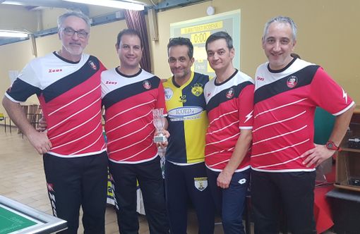 Da sn, Riccardo Rabacchin, Filippo Filippella, Riccardo Porro, Fabrizio Maiandi e Dario Di Muri.