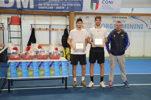Le foto di Andrea Vavassori e Luca Tomasetto, vincitori della finale del doppio maschile; il finalista di quarta categoria Roberto Mistretta, Stefania Chieppa, finalista del singolare femminile e Remy Bertola, in finale del singolare maschile