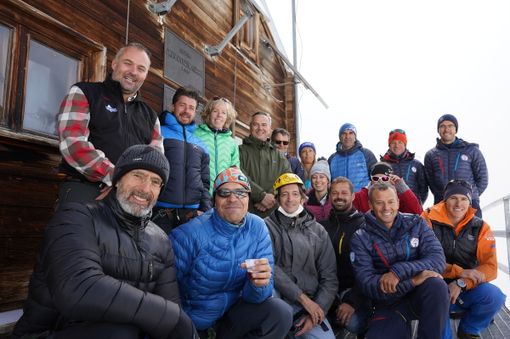 Foto di gruppo per gli organizzatori italiani ed elvetici di Trek+