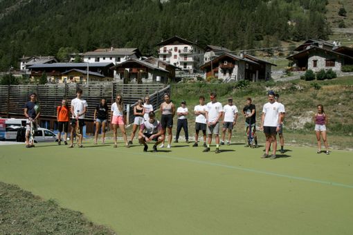 La squadra di biathlon a Bionaz La squadra di biathlon a Bionaz