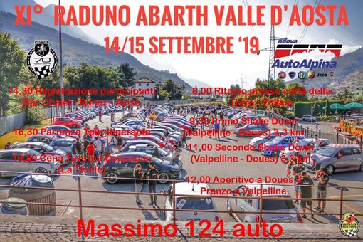 Automobilismo: A Doues e Valpelline si radunano le mitiche Abarth Automobilismo: A Doues e Valpelline si radunano le mitiche Abarth