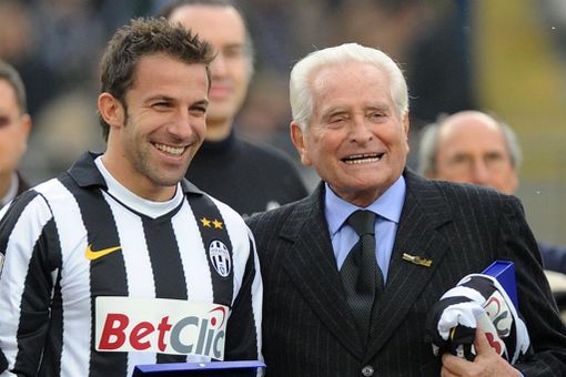 Giampiero Boniperti con Del Piero con Alessandro Del Piero