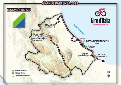 GIRO D'ITALIA 2023: In Abbruzzo la grande partenza