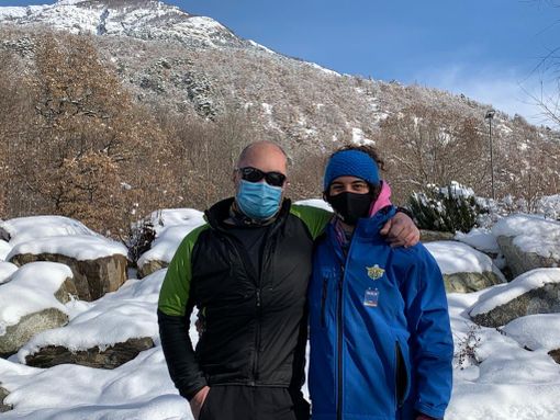 Martina Gallieni e Francesco Fognier al termine di una sessione di allenamento Martina Gallieni e Francesco Fognier al termine di una sessione di allenamento