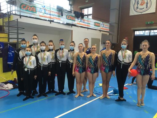 Le ginnaste A e B del Club des Sports a Volpiano