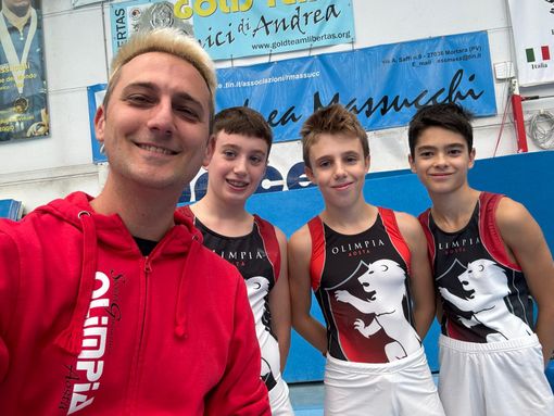 Andrea Dondeynaz con Mattia Coutandin, Gabriele Mordenti e Eric Mombelli Andrea Dondeynaz con Mattia Coutandin, Gabriele Mordenti e Eric Mombelli